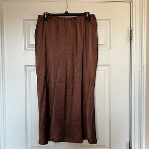 Nasty Gal brown midi skirt. NWT, elastic waistband